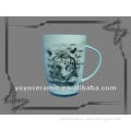 personalized ceramic mugs with tiger design